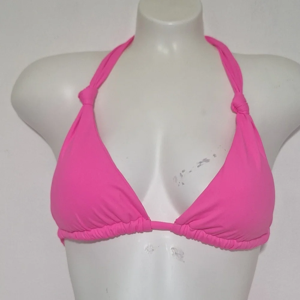 Vibrant Pink Bikini Swim Set High Waist Cheeky Bottoms